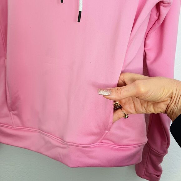 Under Armour PINK Top Size SP COWL NECK Mesh Long Sleeve Loose Coupe Barbiecore - Picture 5 of 10